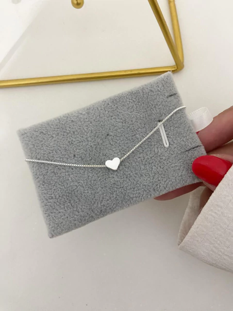 Pulseira coração P - prata