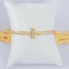 BRACELETE INSPIRAÇÃO DOURADO E PRATA (escolher opção)