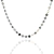 Colar Choker Plaquinhas Lado a Lado Banho Ródio