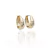 Brinco Argola Abaulada 14mm Lisa Banho Ouro