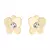 Brinco Flor Lisa Banho Ouro