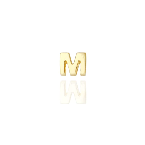 Pingente Letra Colar ou Pulseira Banho Ouro