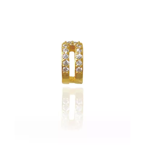 Piercing U Zircônias Banho Ouro