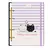 Caderno Argolado Gatinho Cadersil c/ Folha Preta - LaLi Paper