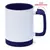 Caneca Branca com Alça Quadrada Soft, Base de Silicone e Interior Azul Escuro - 325ml para Sublimação - comprar online
