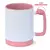 Caneca Branca com Alça Quadrada Soft, Base de Silicone e Interior Rosa Bebê - 325ml para Sublimação - comprar online