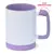 Caneca Branca com Alça Quadrada Soft, Base de Silicone e Interior Lilás - 325ml para Sublimação - comprar online