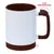 Caneca Branca com Alça Quadrada Soft, Base de Silicone e Interior Marrom - 325ml para Sublimação - comprar online