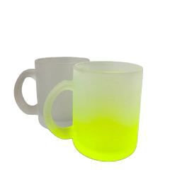 Caneca de Vidro Fosca Degradê 325ml para Sublimação 1un
