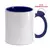 Caneca Branca com Alça Soft e Interior Azul Escuro – 325ml para Sublimação - comprar online