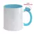 Caneca Branca com Alça Soft e Interior Azul Bebê – 325ml para Sublimação - comprar online