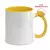 Caneca Branca com Alça Soft e Interior Amarelo – 325ml para Sublimação - comprar online