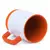 Caneca Branca com Alça Quadrada Soft, Base de Silicone e Interior Laranja - 325ml para Sublimação na internet