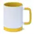 Caneca Branca com Alça Quadrada Soft, Base de Silicone e Interior Amarelo – 325ml para Sublimação na internet