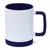 Caneca Branca com Alça Quadrada Soft, Base de Silicone e Interior Azul Escuro - 325ml para Sublimação na internet