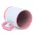 Caneca Branca com Alça Quadrada Soft, Base de Silicone e Interior Rosa Bebê - 325ml para Sublimação - Ponto da Sublimação