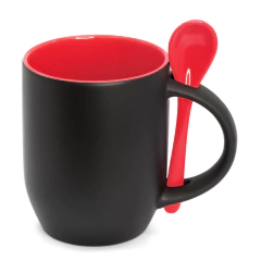 Caneca Magica Fosca com Colher e interior Vermelho - 325ml - comprar online