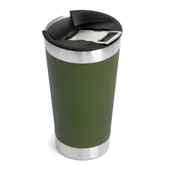 Copo Térmico em Aço Inox Verde Fosco com Tampa e Abridor - 470ml - comprar online