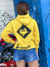 BLUSA EM MOLETOM INSANOSDR I AMARELO OURO