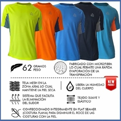 Remera run series HOMBRE black rock