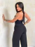 Calça Pantalona Feminina em Crepe com Strass e Amarração - comprar online