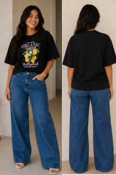 T-Shirt Oversized Premium – Preto - Organic Fruits na internet