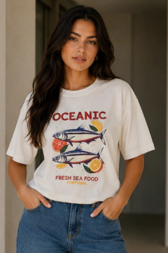 T-Shirt Oversized EmpodereTee Premium– Ocean Sardine - comprar online