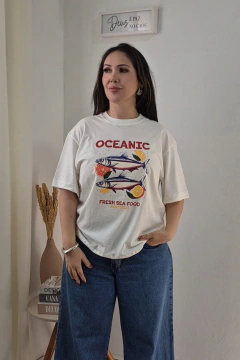 T-Shirt Oversized EmpodereTee Premium– Ocean Sardine - loja online