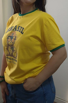 Camiseta amarela - Ursinho torcedor na internet