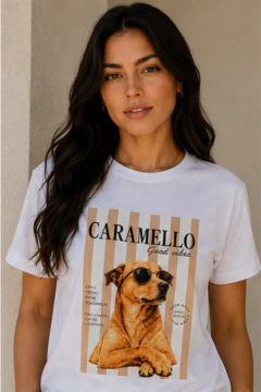T-shirt Premium - 100% algodão - Caramello na internet
