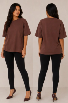T-Shirt Oversized Premium – Marrom Café - comprar online