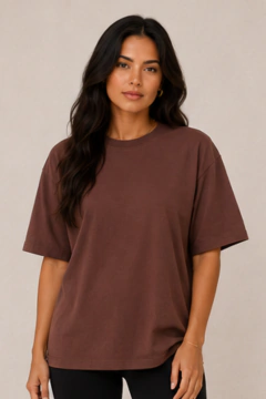 T-Shirt Oversized Premium – Marrom Café
