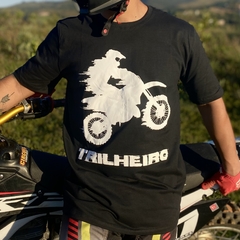 Camiseta Trilheiro Preta 100% Algodão - loja online