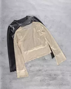 Remera Tul foil roulette negro en internet