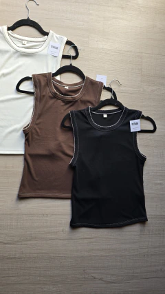 Musculosa rib picot - tienda online
