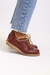 Zapatilla de Cuero Madrid Bordo - Flor de Loto Calzados