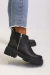 Botas Bowie de Cuero Negro con Cierres – Plataforma Liviana y Taco Alto - comprar online