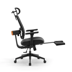 Cadeira ergonômica Recline com apoio para os pés e design ajustável.