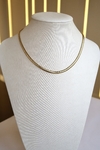 Colar choker malha banhado a ouro