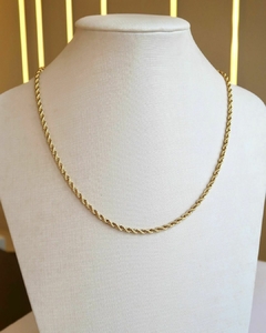 Colar Cordão Baiano 45cm banhado a ouro 18K - comprar online