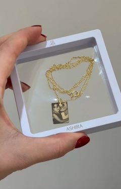 Colar Medalha Quadrado Personalizado (LEIA A DESCRIÇÃO) - tienda online