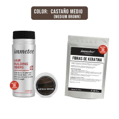 STARTER - Pack Capilares Immetee - Frasco 28g + Recarga 25g | Disimula la caída del cabello al instante | - fibrasdekeratina.com.ar
