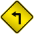 Placa A1a Curva acentuada à esquerda