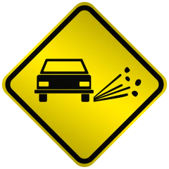 Placa A29 Projeção de cascalho