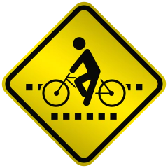 Placa A30b Passagem sinalizada de ciclistas