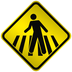 Placa A32b Passagem sinalizada de pedestres