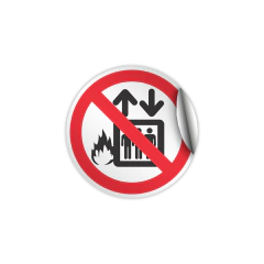 Adesivo Vinil - Proibido Utilizar o Elevador