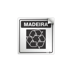 Adesivo Vinil - Lixo Madeira