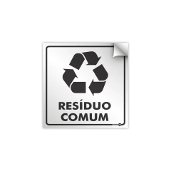 Adesivo Vinil - Lixo Resíduo Comum