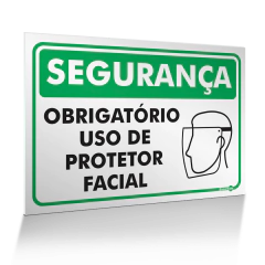 Placa Segurança - Use Protetor Facial - comprar online